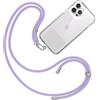 TBOC Cordino Catenella Laccio Strap Porta Cover [Lilla] per Telefono Cellulare da Collo - Tracolla Catenina con Cordini da Phone Cellulari Telefoni Accessori Universale Laccetti Donna Uomo