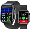 DigiKuber Smartwatch ECG, Quadrante/Risposta Chiamata, 1,96" Impermeabile Orologio Intelligence con Pressione Sanguigna, SpO2, Frequenza Cardiaca per Android iOS