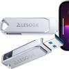 LESOGE Chiavetta USB 128GB MFI Certified, Pen Drive per Phone, Tablet, Mac(grigio)