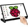 WIMAXIT Raspberry Pi 7 Touch Screen Display Monitor 1024X600 USB Powered HDMI Screen Monitor IPS 178° con altoparlanti posteriori e supporto per Raspberry 4/3/2/Laptop/PC