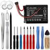 CELLONIC, Navigazione Batteria, compatibile con Garmin Edge 820, 520, Explore 820, 500, 200 (600mAh, 3.7V) + Set di attrezzi 17 pezzi