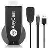 COMBLU Adattatore Display Wireless, Dongle Ricevitore per il Mirroring dello Schermo Mobile 4K 1080P HDMI WiFi per i-Phone, Mac, i-OS, Android al Proiettore TV, Supporta Miracast, Airplay, DLNA