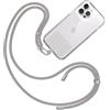 TBOC Cordino Catenella Laccio Strap Porta Cover [Grigio] per Telefono Cellulare da Collo - Tracolla Catenina con Cordini da Phone Cellulari Telefoni Accessori Universale Laccetti Donna Uomo