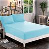 Elegant Comfort 1500, Lenzuolo con angoli profondi (40,64 cm), di qualità alberghiera, in morbida microfibra, resistente a pieghe e sbiadimento, per letto singolo/1 piazza e mezzo, azzurro (aqua blue)