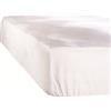 De Witte Lietaer Custodia Lenzuolo con Angoli Elasticizzati in Jersey, Cotone, Bianco, Due piazze, 160x200x40 cm