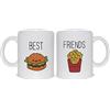 thedifferent Tazze Mug Coppia Tazza Best Friend Panino Patatine 2 Tazze Thè/Latte Migliori Amici fidanzati Love Amore Amicizia - Idea Regalo