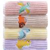 LUVDECO 4 Pezzi Asciugamani per il viso dei bambini, 25x50cm Asciugamani in velluto corallo per bambini, Set di asciugamani assorbenti riutilizzabili, Asciugamani sbavanti viso piedi mano per Neonati Adulti
