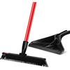 Tyroler Bright Tools Tyroler Scopa Giapponese | Testina Girevole da 30cm | Manico Antiruggine da 140cm | Sistema di Cattura Polvere (Kit Nero - Gomma)