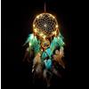 Vegena Acchiappasogni Bohemien,Vegena Fatto a Mano Dreamcatcher,L'acchiappasogni di Piume,L'acchiappasogni LED,Dream Catcher per Ornamento Casa a Parete Appeso Regalo Artigianale.