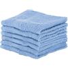 MARGARET PICKENS set da 6 lavette asciugamani bagno 30x30 cm 100% cotone (Azzurro)