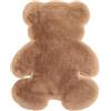KRIPINC Tappeto Orso Animali di Pelle di Pecora, Tappeto Orsetto Peloso Pelo Lungo per Soggiorno, Camera da Letto, Cameretta Bambino (Marrone, 75x105cm)