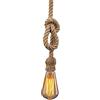 EYLM Lampadario Canapa per Corda Lampada a Sospensione Industriale per Sala da Pranzo, Soggiorno, Ristorante, Bar e Caffetteria, Base E27(Non include lampadina)