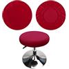 HuaLiSiJi Copri Sgabello Rotondo Tessuto di Lusso Diametro 30-40cm, Elastico Antirughe Lavabile e Antipolvere (Bordeaux)