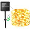 Gcstnn Luci Solari Esterno, 5M 50LED Catena Luminosa Solare 8 Modalità IP65 Impermeabile Lucine da Esterno Per Cortile, Giardino, Patio, Balcone, Matrimonio, Festa Decorazione(Bianco Caldo)