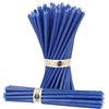 Danilovo - Candele in Cera d'Api, 50 Pezzi, Colore Blu, Candele Decorative per Preghiera, per Rituali, Decorazione o Candele di Compleanno, 18,5 cm x 0,61 cm