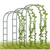 YAOBLUESEA Arco per Rose in Metallo, 3 Pezzi, 240 x 140 x 38 cm, Decorazione da Giardino con Piante, Fiori e Palloncino per Compleanni, Matrimoni e Serate romantiche (Verde)