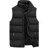 FAWHEWX Gilet Invernale da Uomo Tinta Unita Tinta Unita Caldo Senza Maniche Caldo Imbottito con Tasca con Cerniera Gilet Imbottito da Uomo Casual Gilet Leggero Piumino Senza Maniche(B-Nero/6XL)