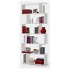Salone Negozio Online KIT LIBRERIA ATHENA CM.80X25X192H BIANCA PARETE ATTREZZATA SCAFFALE