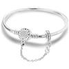 NARMO 925 Bracciale in Argento Sterling per le Donne Famiglia Snake Bracciale con Charm Catene antiscivolo fit Pandora Charm Beads 7.1in