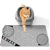 OHMO Alfombra Gatos Arenero de Silicona(60*40cm), Impermeable y Antideslizante sin Bisfenol A (BPA), Fácil de Limpiar, No se Rasga, Sin Residuos de Olor