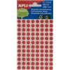 APLI Circular labels 5 sheets 8 x 8mm Red