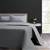 CosìCasa Copriletto una Piazza e Mezzo Primavera/Estate | Trapuntino Leggero una Piazza e Mezza Bicolore e Reversibile | Trapunta Mezza Stagione Primaverile, Leggera, Elegante e Colorata Nero/Cenere