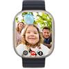 HCPZL DEJJYYYZ 2024 nuovo orologio intelligente 4G GS37 S9 Ultra sistema Android con doppia fotocamera WiFi GPS SIM card bussola Google Play Store smartwatch (nero)