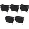 eMagTech 5PCS Standard Lama Portafusibili Pannello Montaggio Superficie Lama Fusibile Sedile per Auto Furgone Moto Camion Scooter Quad Barca Trattore Marino 12V 30A
