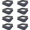 CTForest 8 Pezzi Stampo Forno Quadrato Mousse Mould, Silicone Torta Quiche Square per Gourmets