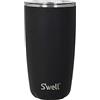 S'well Tazza in acciaio inox con coperchio scorrevole trasparente - 45 ml - Onice - Contenitore isolato a tre strati per mantenere le bevande calde per 12 ore - Bottiglia d'acqua senza BPA