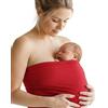 Hoppediz Top per bonding per bambini, per cesareo, per canguruh, qualità biologica, XL, rosso