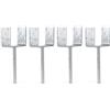 Alberts GAH-Alberts 215071 214296 - Supporto per pali a U in acciaio scanalato, zincato a caldo, larghezza 121 mm, lunghezza di ancoraggio per calcestruzzo 200 mm, set da 4 pezzi