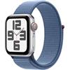 Apple Watch SE (2ª generazione, 2023) GPS + Cellular 40mm Smartwatch con cassa in alluminio color argento e Sport Loop blu inverno. Fitness tracker, monitoraggio del sonno.