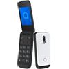 Alcatel - 2057 Telefono Cellulare Dual Sim, Tasti grandi e comodi, Bluetooth, Fotocamera VGA, Pure White [Italia]