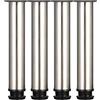 Drenky 4 pz gambe regolabili Altezza 250 mm Acciaio inossidabile spazzolato piedini per mobili Gambe dell'armadio addensate Gambe da tavolo Altezza regolabile 0-15mm Vieni con viti in acciaio inossidabile
