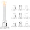 NUPTIO Portacandele In Vetro 10 Pezzi Set Di Portacandele Trasparenti Per Candele A Cero Pilastro Tealight Centrotavola Di Nozze Per La Decorazione Di Cene Di Natale E Feste
