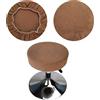 HuaLiSiJi Copri Sgabello Rotondo 30-40cm Tessuto di Lusso, Estensibile Ingualcibile Lavabile Antipolvere Morbido e Resistente, Trasforma Gli Sgabelli in Pochi Secondi (1, Marrone)