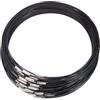 UNICRAFTALE 80pcs 44.45cm Collana con Filo Nero Collana con Filo in Acciaio Inossidabile Collanacollo conusura A Vite in Ottone Collana con Filo Creazione di Gioielli, Diametro 14.5 mm