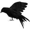 VOANZO Corvo nero di Halloween, realistica piuma fatta a mano realistica con corvo Prop Halloween Birds Raven Prop Décor Decorazione per feste all'aperto all'aperto