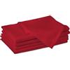 Encasa XO Tovaglioli di Stoffa in Puro Cotone 17x17 Profondo rosso