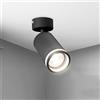 Karyoosi Lampada Faretti da Soffitto LED Orientabili, Faretti da Parete Interno Nero, GU10 Faretti Soffitto,per Soggiorno, Camera da Letto, Cucina, Senza Lampadina GU10, Nero Opaco