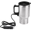 Jenngaoo 12V 450ml Tazza elettrica Universale per Auto, Tazza Riscaldante da Viaggio in Acciaio Inossidabile per Auto con Coperchio Anti-Versamento per Riscaldare Tè, Caffè, Latte