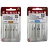 La Canilla Set di 10 aghi per macchina da cucire Singer 2022 per Singer Overlock 14SH, 14CG e altri spessori 80/12 e 90/12 ELx705 15x1