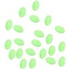 PATIKIL 4x3mm Luminoso Pesca Perline, 200 Pezzi Morbido Plastica Bagliore Pesca Esca Uova Attrezzatura Perle Contrassegno Strumento Ovale, Verde