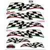 4R Quattroerre.it - 924 - Adesivi Sticker Bandiera a Scacchi Italia, 20 x 24 cm