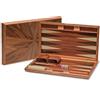 Yellow Mountain Imports, Set Backgammon Intarsiato in Legno, Cascadia con Pedine in Acrilico e Tazze Dadi in Legno, Tabellone 43 cm
