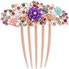 Create idea Pettine per capelli con strass, accessorio decorativo per capelli da sposa, accessorio per capelli da sposa, stile francese, con aggiornamenti completi, acconciature basse e colorate