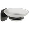 GEDY | Teide Porta Sapone in Acciaio Inox e Cromall, Finitura Nera, Dimensioni 5,2 x 11 x 11 cm e Peso 0,294 kg