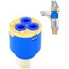 Zerodis Sostituzione della cartuccia del rubinetto,Valvola del rubinetto ceramica di controllo interno miscelatore dell'acqua della sostituzione 35 / 40mm (40mm)