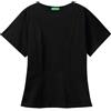 United Colors of Benetton T-Shirt 3BL0D106A, Nero 100, M Donna